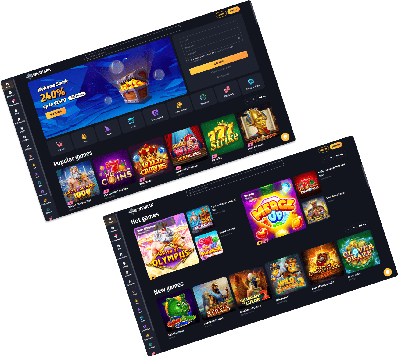 licencirani cashback bonus u Winshark Casino